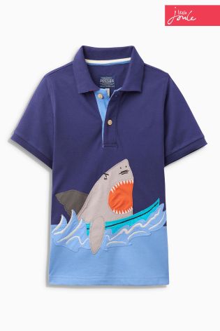 Navy Little Joule Shark Polo